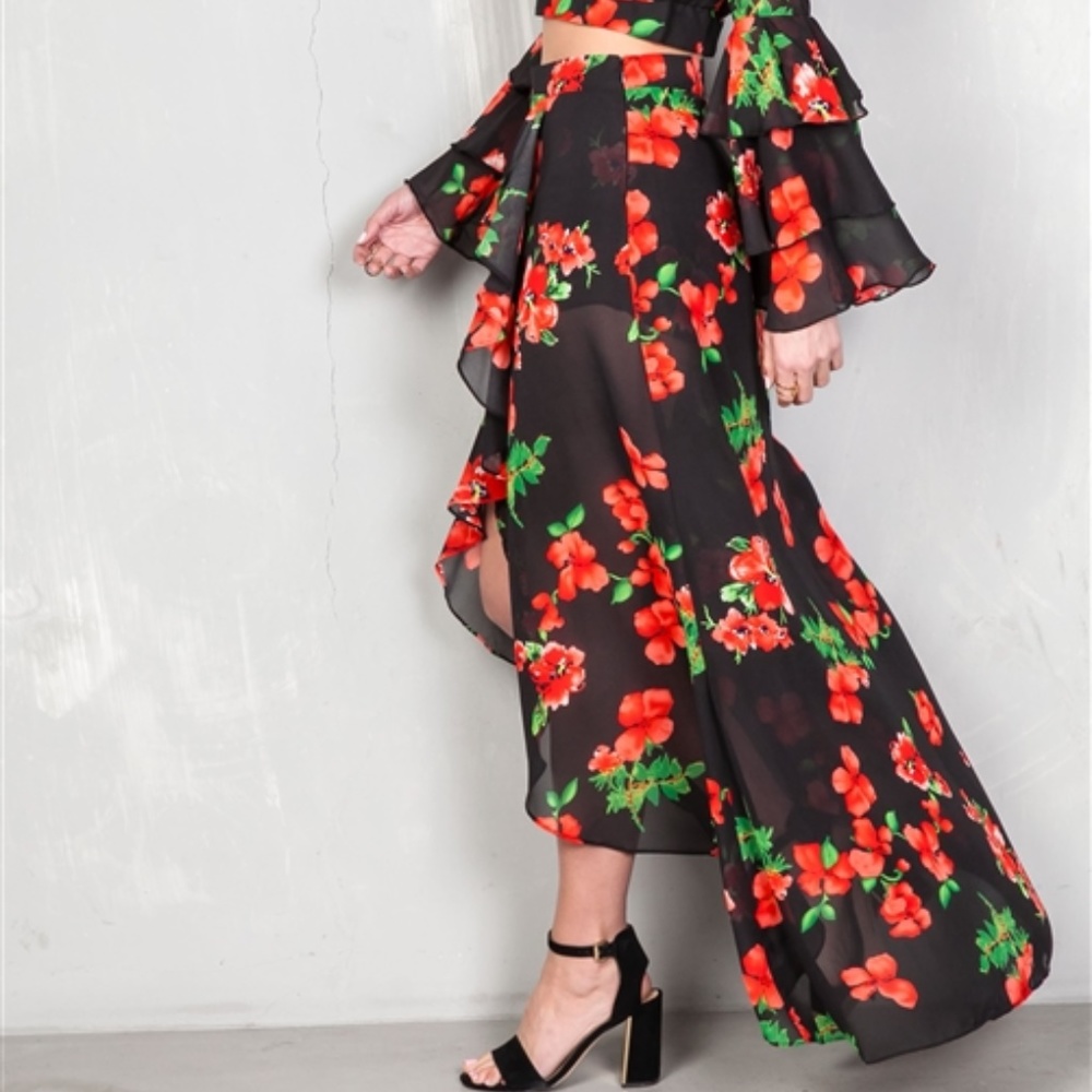 SKIRT BOHO ROMANCE SKIRT SALSA DANCE - Picture 2 of 3